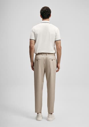 111040236 Erkek Beyaz Polo Yaka T-shirt - 2