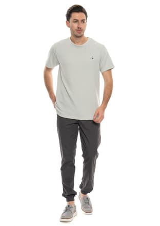 24Yjeeo04215 Erkek Gri Bisiklet Yaka T-shirt - 1