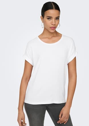 15106662 Kadın Beyaz Bisiklet Yaka T-shirt - 2