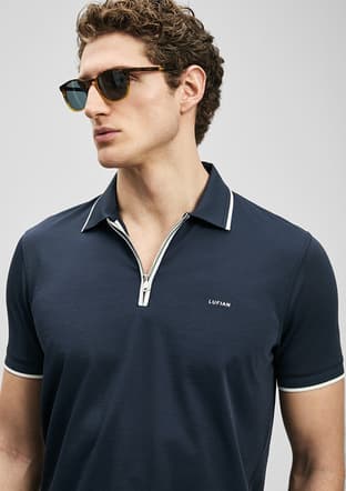 111040236 Erkek Lacivert Polo Yaka T-shirt - 3