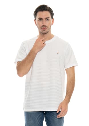24Yjeeo04215 Erkek Beyaz Bisiklet Yaka T-shirt - 2