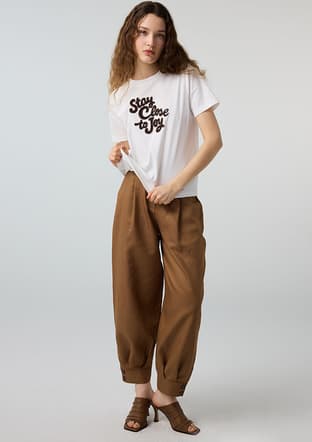 Is1260070235 Kadın Beyaz Baskılı T-shirt - 2