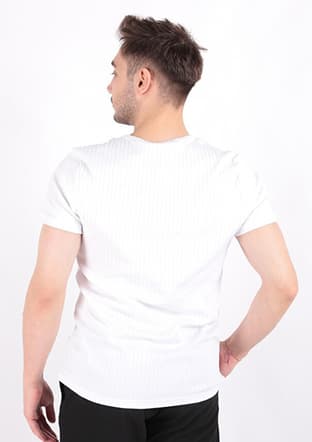 24Yceeo04270 Erkek Beyaz Basic T-shirt - 2