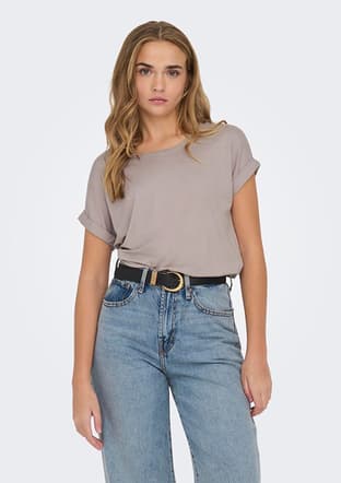 15106662 Kadın Çok Renkli Bisiklet Yaka T-shirt - 1