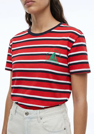 262 Lcf 242020 Kadın Çok Renkli O Yaka T-shirt - 3