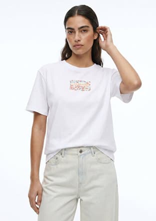 262 Lcf 242014 Kadın Beyaz O Yaka T-shirt - 1