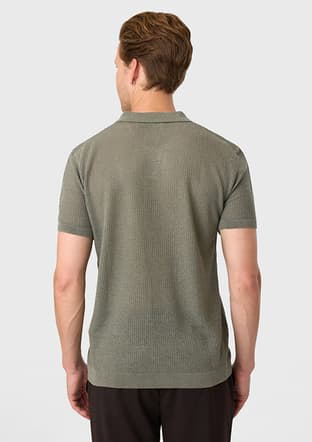 B35S40027 Erkek Yeşil Triko T-shirt - 2