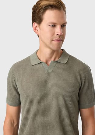 B35S40027 Erkek Yeşil Triko T-shirt - 3
