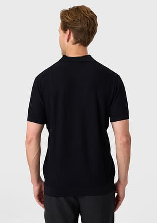 B35S40007 Erkek Siyah Triko T-shirt - 2