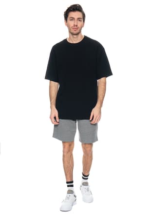 23Yjeeo04219 Erkek Siyah Bisiklet Yaka T-shirt - 1