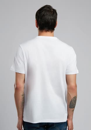 252 Lcm 242037 Erkek Beyaz O Yaka T-shirt - 2