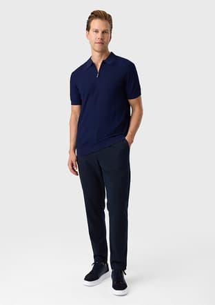 B35S40007 Erkek Lacivert Triko T-shirt - 3