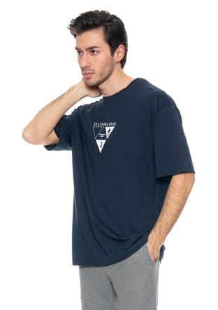 23Yjeeo04119 Erkek Lacivert Bisiklet Yaka T-shirt - 3