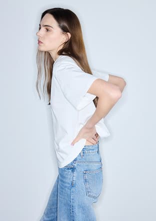 Is1260070248 Kadın Beyaz Basic T-shirt - 3