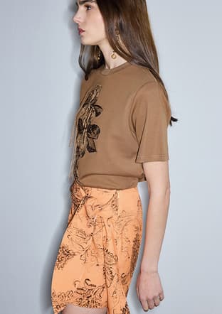 Is1260070113 Kadın Kahverengi Desenli T-shirt - 3