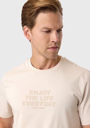 Bts1007000000 Erkek Bej Bisiklet Yaka T-shirt - 3