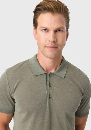 B35S40026 Erkek Yeşil Triko T-shirt - 3