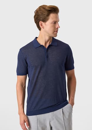 B35S40026 Erkek Lacivert Triko T-shirt - 3