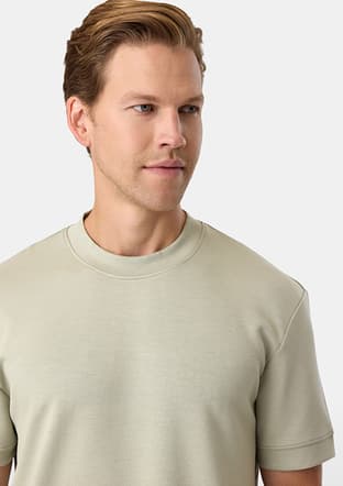 B35S10020 Erkek Yeşil Bisiklet Yaka T-shirt - 3