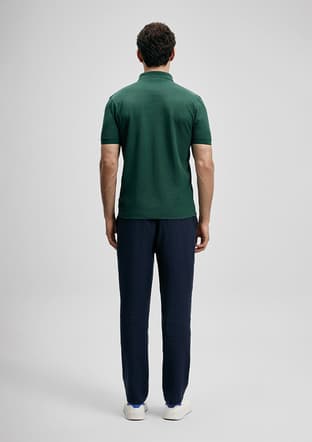 111040230 Erkek Yeşil Polo Yaka T-shirt - 2