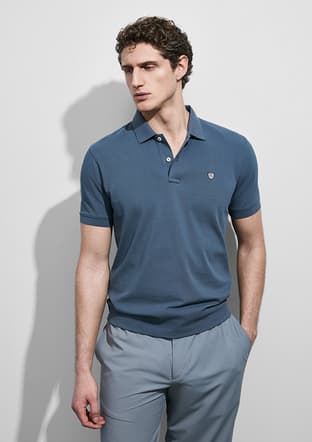111040230 Erkek Antrasit Polo Yaka T-shirt - 3