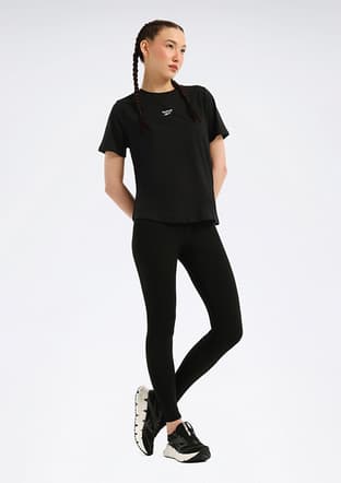 A10220405207010 Kadın Siyah Kısa Kol T-shirt - 1