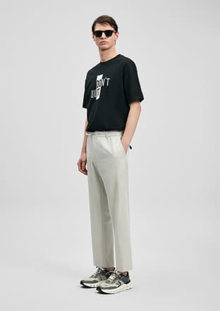 111020285 Erkek Siyah Baskılı T-shirt - 2