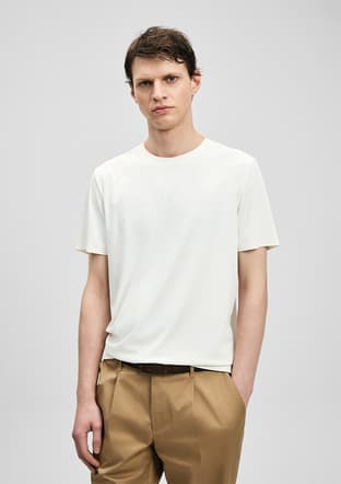 111020320 Erkek Beyaz Baskılı T-shirt - 1