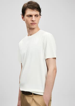 111020320 Erkek Beyaz Baskılı T-shirt - 3