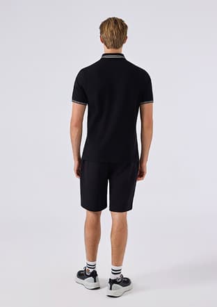 6Sm5051 Erkek Siyah Polo Yaka T-shirt - 2