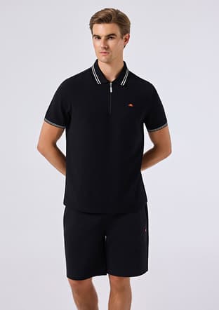 6Sm5051 Erkek Siyah Polo Yaka T-shirt - 3