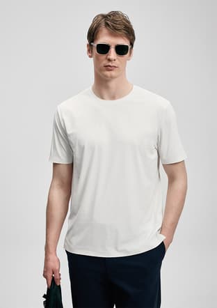 111020319 Erkek Beyaz Baskılı T-shirt - 3