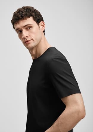 111020319 Erkek Siyah Baskılı T-shirt - 3