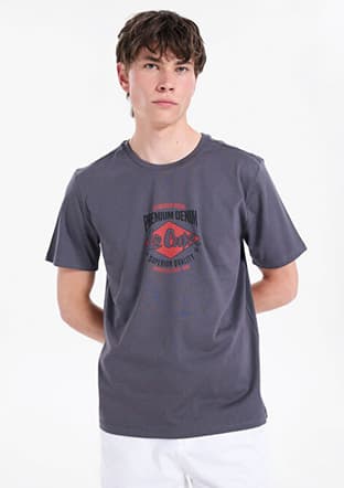 262 Lcm 242054 Erkek Antrasit O Yaka T-shirt - 1