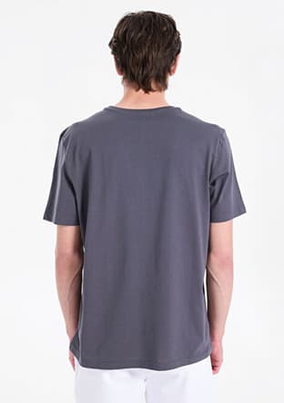 262 Lcm 242054 Erkek Antrasit O Yaka T-shirt - 2
