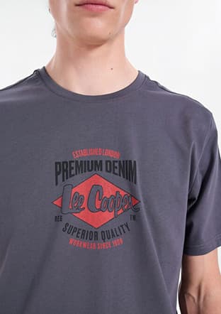 262 Lcm 242054 Erkek Antrasit O Yaka T-shirt - 3