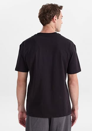 262 Lcm 242048 Erkek Siyah O Yaka T-shirt - 2
