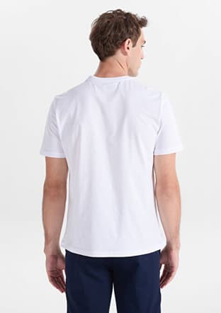262 Lcm 242054 Erkek Beyaz O Yaka T-shirt - 2