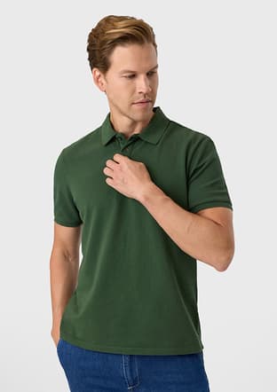 B35S10018 Erkek Yeşil Polo Yaka T-shirt - 2