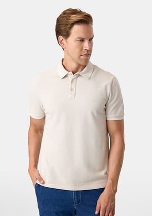 B35S10018 Erkek Gri Polo Yaka T-shirt - 2