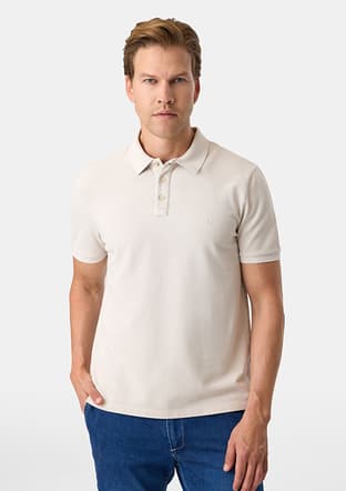 B35S10018 Erkek Gri Polo Yaka T-shirt - 3