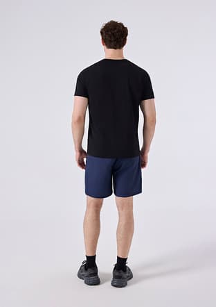 6Sm5025 Erkek Siyah Baskılı T-shirt - 2