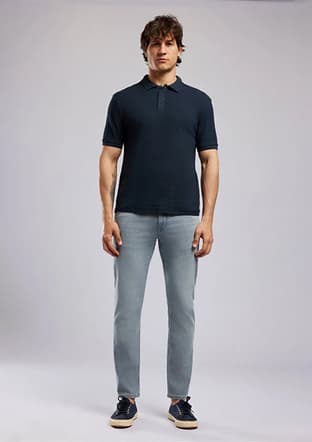 262 Lcm 242040 Erkek Lacivert Polo Yaka T-shirt - 1