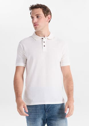 262 Lcm 242040 Erkek Beyaz Polo Yaka T-shirt - 1