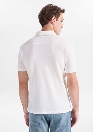 262 Lcm 242040 Erkek Beyaz Polo Yaka T-shirt - 2