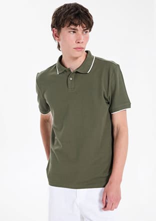 262 Lcm 242024 Erkek Yeşil Polo Yaka T-shirt - 1