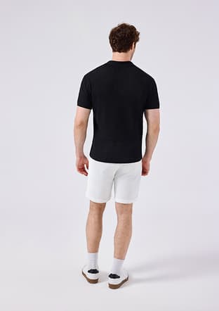 6Sm5047 Erkek Siyah Polo Yaka T-shirt - 2