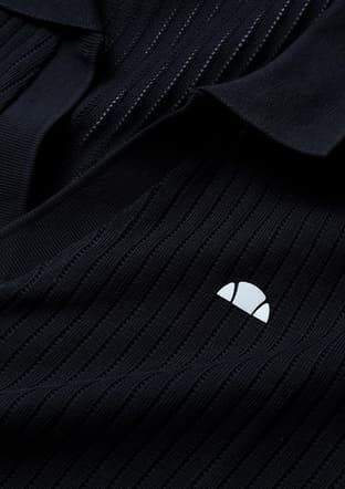 6Sm5047 Erkek Siyah Polo Yaka T-shirt - 3