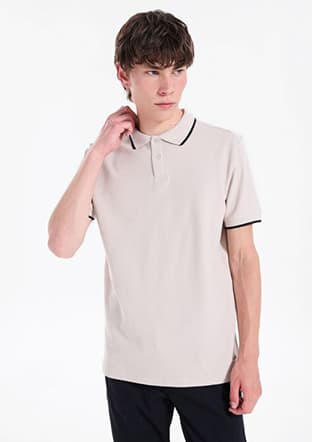262 Lcm 242024 Erkek Bej Polo Yaka T-shirt - 1