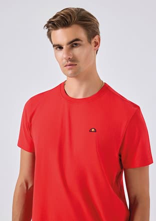 6Sm5069 Erkek Kırmızı Bisiklet Yaka T-shirt - 3